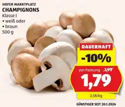 Hofer Hofer Marktplatz Champignons Angebot