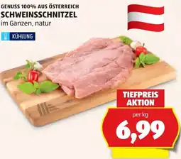 Hofer Genuss 100% aus österreich schweinsschnitzel Angebot