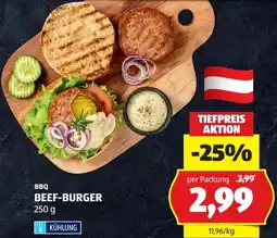Hofer BBQ Beef Burger Angebot