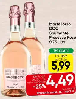 Spar Martellozzo Prosecco Spumante Rosè Angebot