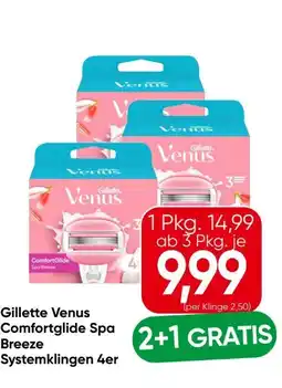 Spar Gillette Venus Comfortglide Spa Breeze Rasierklingen Angebot