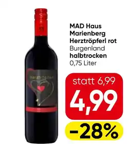 Spar Mad haus marienberg herztröpferl rot burgenland halbtrocken Angebot