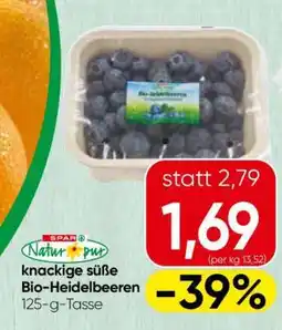 Spar Natur*pur knackige süße Bio-Heidelbeeren Angebot