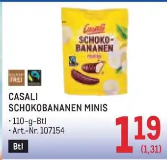 Metro CASALI SCHOKOBANANEN MINIS Angebot