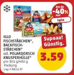 PENNY IGLO FISCHSTÄBCHEN*, BACKFISCH-STÄBCHEN* od. POLARDORSCH KNUSPERHÜLLE Angebot