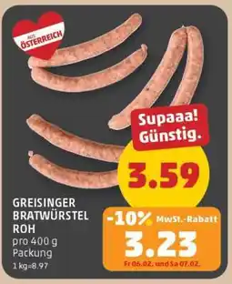 PENNY GREISINGER BRATWÜRSTEL ROH Angebot