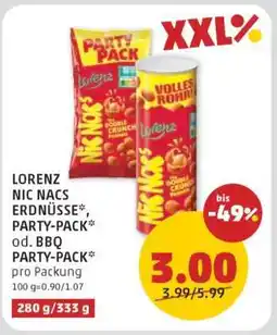 PENNY LORENZ NIC NACS ERDNÜSSE*, PARTY-PACK od. BBQ PARTY-PACK Angebot