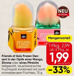 Spar Friends of asia frozen dessert in der optik einer mango, zitrone oder eines pfirsichs Angebot