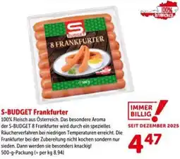Interspar S-budget frankfurter Angebot