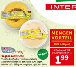 Interspar Vegane aufstriche Angebot