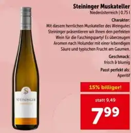 Interspar Steininger Muskateller Angebot