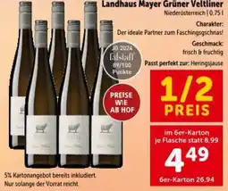 Interspar Landhaus mayer grüner veltliner Angebot