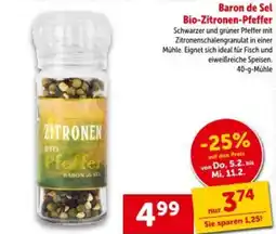 Interspar Baron de sel bio-zitronen-pfeffer Angebot