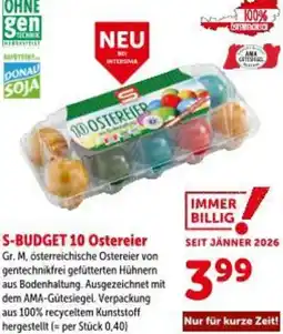 Interspar S-budget 10 ostereier Angebot