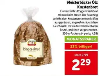 Interspar Meisterbäcker ölz krustenbrot Angebot