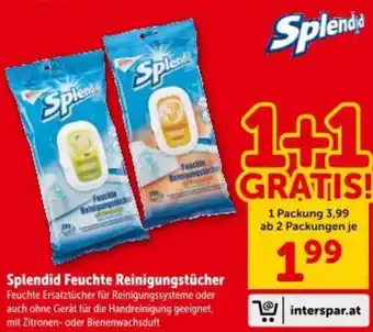 Interspar Splendid Feuchte Reinigungstücher Angebot