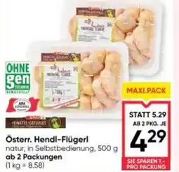 Maximarkt Österr. hendl flügerl Angebot
