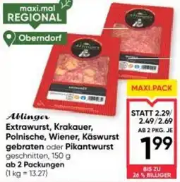 Maximarkt Extrawurst, krakauer, polnische, wiener, käswurst gebraten oder pikantwurst Angebot