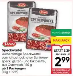 Maximarkt Speckwürfel Angebot