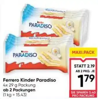 Maximarkt Ferrero Kinder Paradiso Angebot