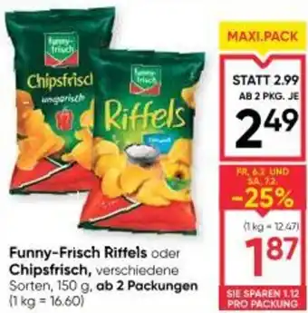 Maximarkt Funny frisch riffels oder chipsfrisch Angebot