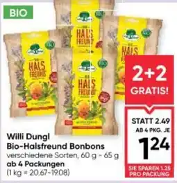 Maximarkt Willi dungl bio-halsfreund bonbons Angebot