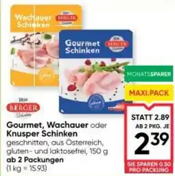 Maximarkt Gourmet, wachauer oder knusper schinken Angebot