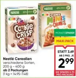 Maximarkt Nestlé cerealien Angebot