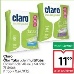 Maximarkt Claro oko tabs oder multitabs Angebot