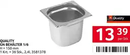 Transgourmet Quality gn behälter 1/6 Angebot