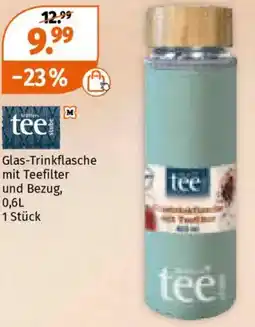 Müller Glas-Trinkflasche mit Teefilter und Bezug Angebot