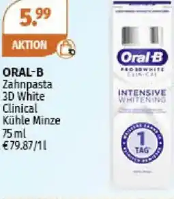 Müller Oral-b zahnpasta 3d white clinical kühle minze Angebot