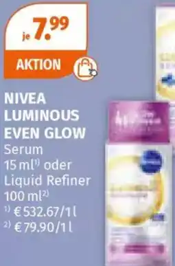 Müller Nivea luminous even glow Angebot