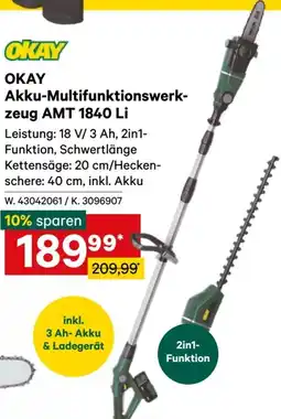 Lagerhaus Okay akku-multifunktionswerk- zeug amt 1840 li Angebot