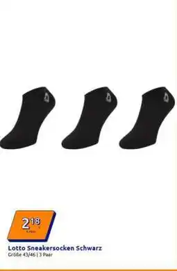 Action Lotto Sneakersocken Schwarz Angebot