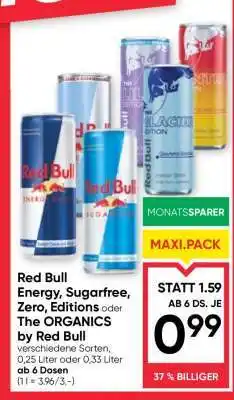 Maximarkt Red Bull Energy, Sugarfree, Zero, Editions oder The ORGANICS by Red Bull Angebot