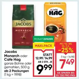 Maximarkt Jacobs Monarch oder Café Hag Angebot