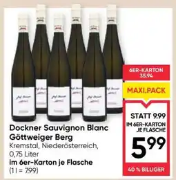 Maximarkt Dockner Sauvignon Blanc Göttweiger Berg Angebot