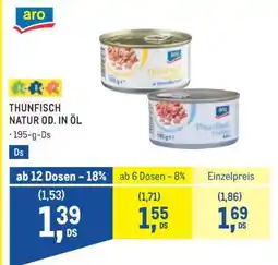 Metro THUNFISCH natur od. in Öl Angebot