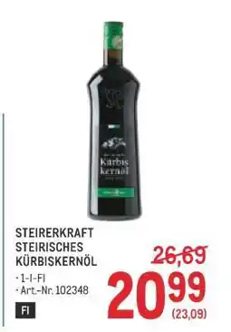 Metro STEIRERKRAFT STEIRISCHES KÜRBISKERNÖL Angebot