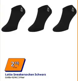 Action Lotto Sneakersocken Schwarz Angebot