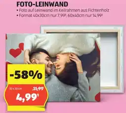 Hofer Foto leinwand Angebot