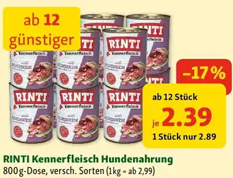 Fressnapf RINTI Kennerfleisch Hundenahrung Angebot