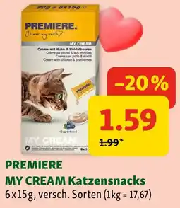 Fressnapf Premiere my cream katzensnacks Angebot