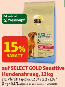 Fressnapf Auf select gold sensitive hundenahrung Angebot