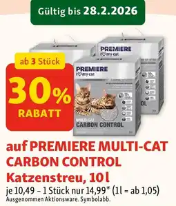 Fressnapf Auf premiere multi-cat carbon control katzenstreu Angebot