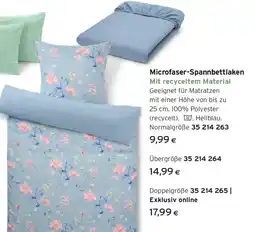 Tchibo Eduscho Microfaser-Spannbettlaken, Doppelgröße Angebot
