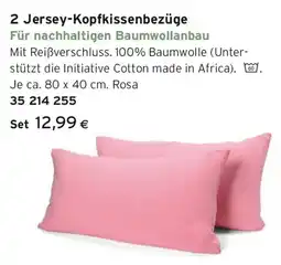 Tchibo Eduscho 2 Jersey-Kopfkissenbezüge Angebot