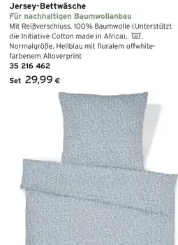 Tchibo Eduscho Jersey-Bettwäsche, Normalgröße Angebot