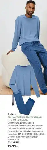 Tchibo Eduscho Pyjama, blau Angebot